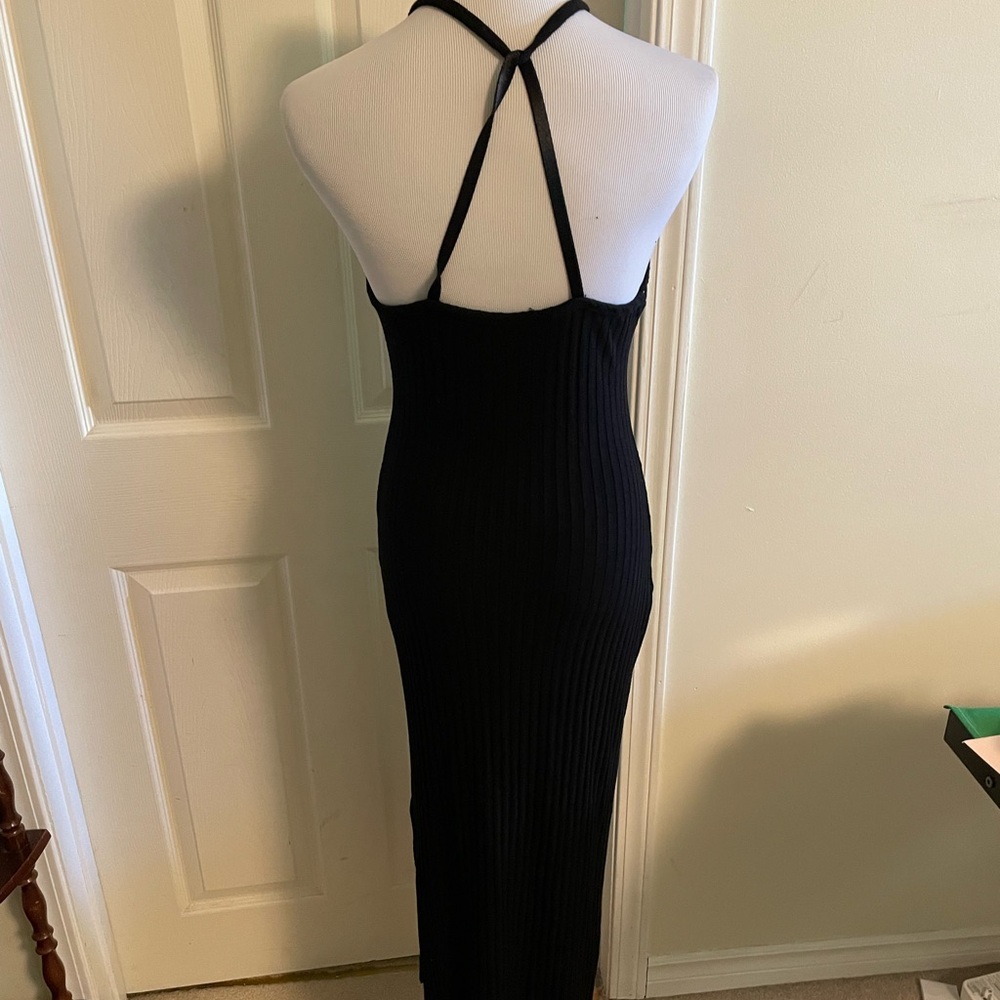 Gorgeous The Range ribbed spaghetti strap dress with side slit NWOT